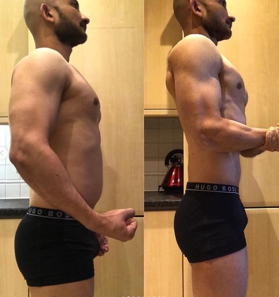 Das Fat loss process before and after 2