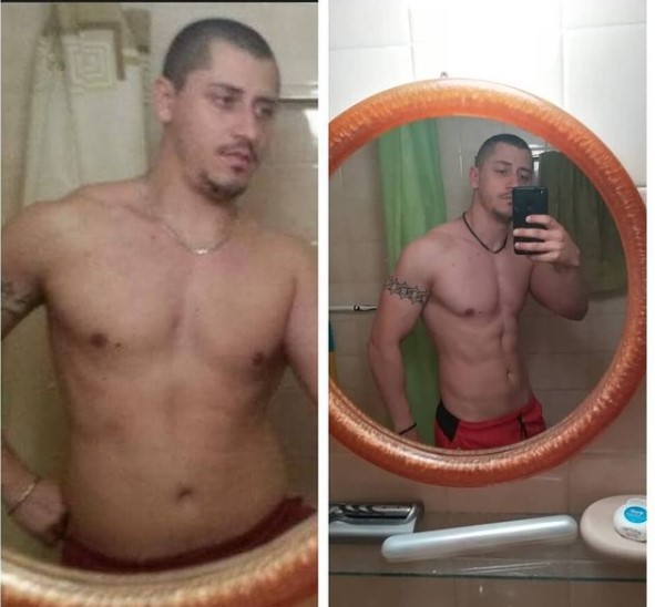 Dimitar Fat loss process before and after