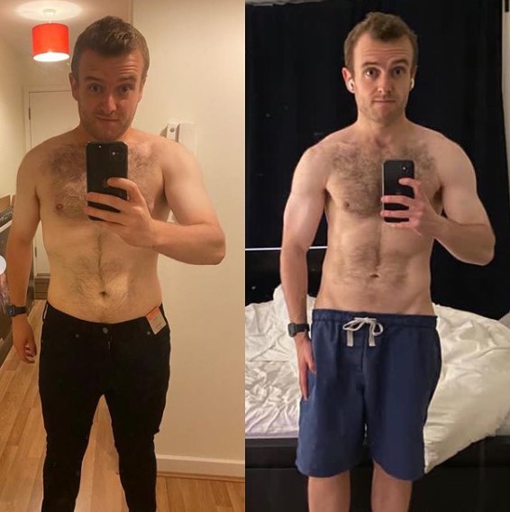 Nick Fat loss process before and after