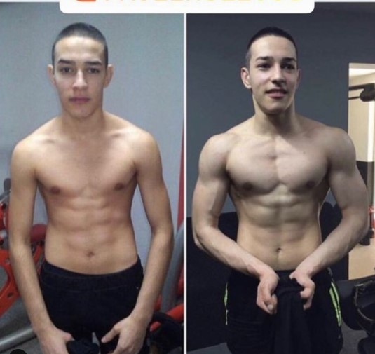 Pavel Muscle building process before and after